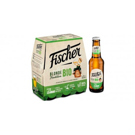 Fischer Bière blonde BIO 6% 6 x 25 cl 6%vol.