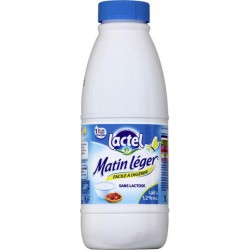 Lait Lactel Matin Léger demi-écrémé 1L (pack de 6)