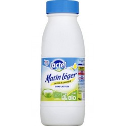 Lait Lactel Matin Léger Bio demi-écrémé 50cl (pack de 6)
