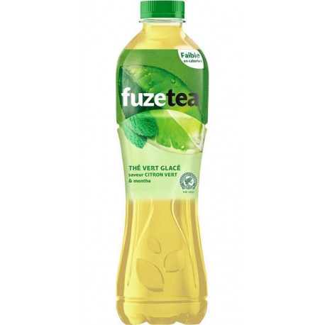 Fuze Tea Fuzetea Boisson au thé vert saveur citron vert & menthe 1,25L