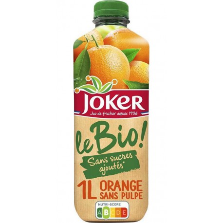 Joker Jus d'orange sans pulpe BIO 1 L