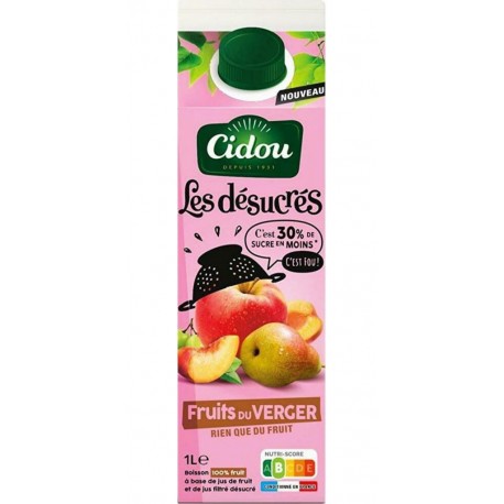 Cidou Jus fruits du verger désucré 1L
