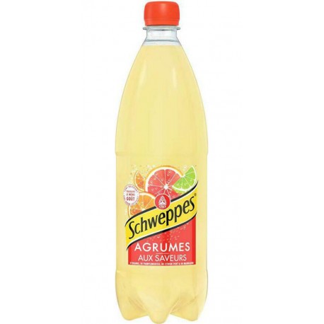 Schweppes Agrum's - Boisson gazeuse aux saveurs 4 agrumes 1 L