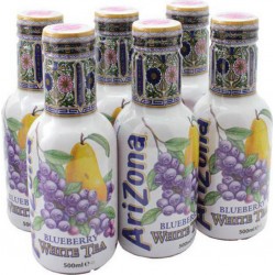 Arizona Thé Blanc et Myrtilles 50cl (pack de 6)