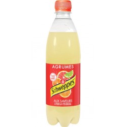 Schweppes Boisson gazeuse aux saveurs 4 agrumes 50cl (pack de 4)