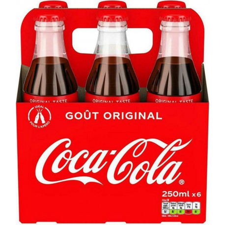 Coca-Cola Soda à base de cola goût ORIGINAL 25cl (pack de 6)