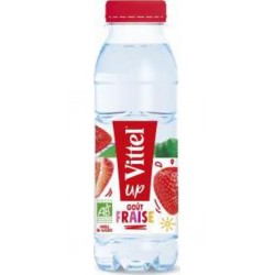 Vittel Up Eau aromatisée plate fraise 4 x 33cl (pack de 4)