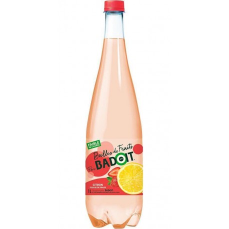 BADOIT Eau gazeuse aromatisée citron touche de fraise 1L