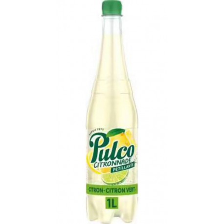 PULCO Boisson gazeuse aromatisée citron et citron vert 1L