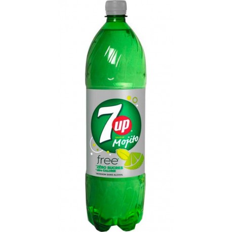 7up Mojito Free Sans Sucres 1,5L (lot de 12)
