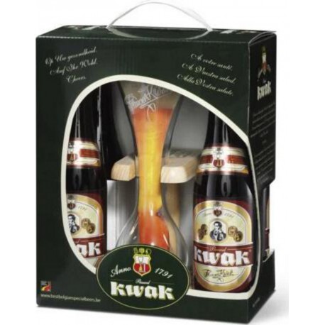Coffret bière ambrée Kwak 1 verre 4x33cl (pack de 4)