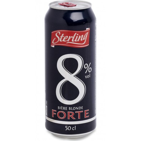 STERLING Bière blonde forte 8% boîte 50cl