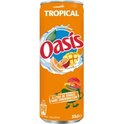 Boisson aux fruits Oasis Tropical Canette 6x33cl (pack de 6)