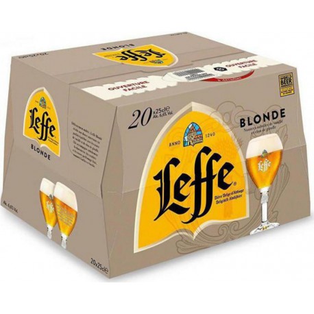 LEFFE BLONDE 20 X 25CL 6.6% 20 x 25 cl 6.6%vol. (pack de 20)