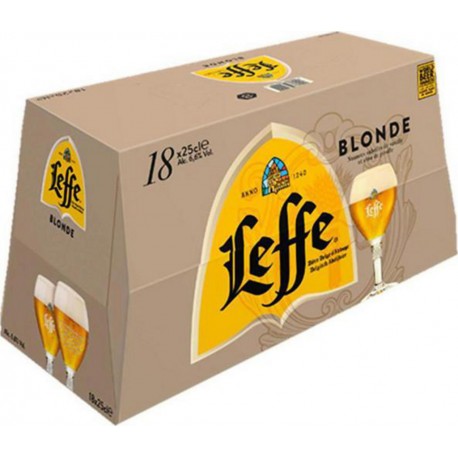 Leffe Bière blonde 6.6% 18 x 25 cl 6.6%vol.