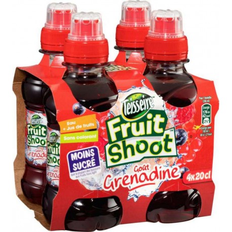 Teisseire Fruit shoot goût grenadine 4 x 20cl (pack de 4)