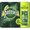 Eau gazeuse Perrier Citron vert 6x33cl