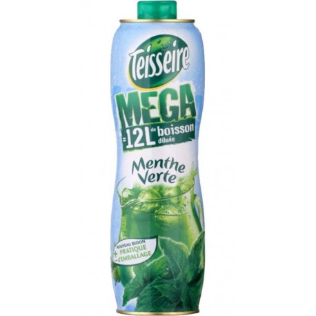 Teisseire Mega Sirop Menthe 1,5L (lot de 12)