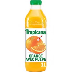 TROPICANA ORANGE AVEC PULPE PET DUO 2X1L