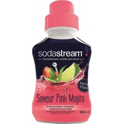 Sodastream Concentré pour Cocktail sans Alcool Saveur Pink Mojito 500ml (lot de 9 flacons)