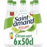 SAINT AMAND Eau gazeuse aromatisée citron vert (pack de 6 bouteilles de 50cL)
