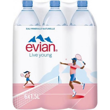 Evian 1,5L (lot de 2 packs de 6 soit 12 bouteilles)