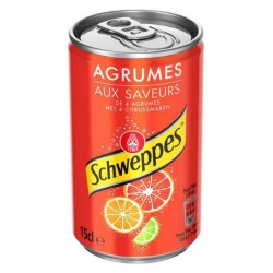 Schweppes Agrum's aux saveurs 4 agrumes 15cl (pack de 8)