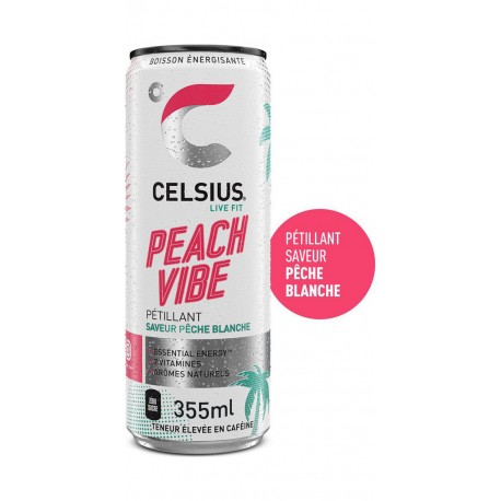 CELSIUS Boisson Énergisante Pêche 35,5cL
