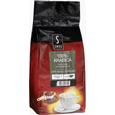 SAXO Café moulu 100% arabica 1Kg