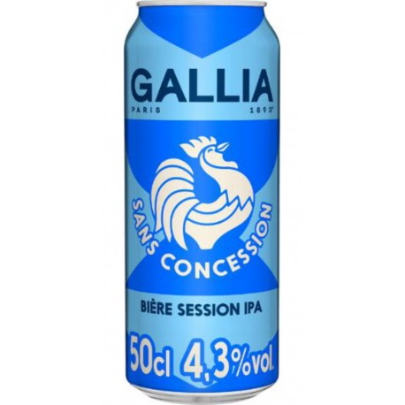 GALLIA Bière Blonde Session IPA aux Notes d'Agrumes Sans Concession 4,3% GALLIA