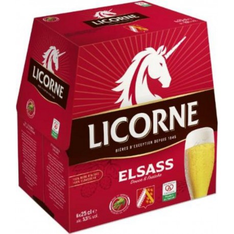 LICORNE Bière Blonde Douce & Fraîche Elsass 5,5% LICORNE