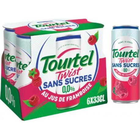TOURTEL Bière Aromatisée Framboise Sans Sucres Sans Alcool 0,0% TWIST