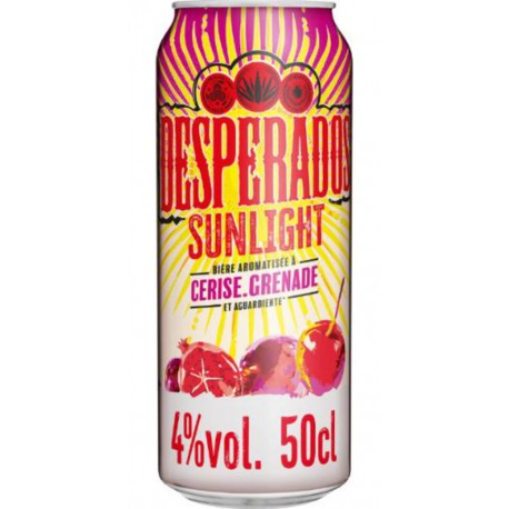 DESPERADOS Bière Sunlight Cerise Grenade et Aguardiente 4% DESPERADOS