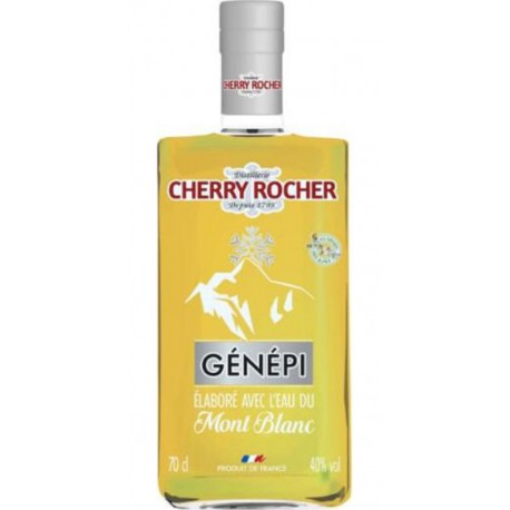 CHERRY ROCHER Liqueur génepi elabore a l'eau du mont blanc CHERRY ROCHER