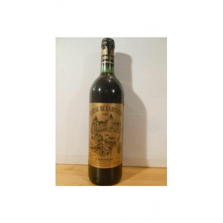 Fronsac Château De La Rivière Rouge 1983 Bordeaux.