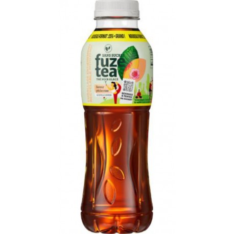 FUZETEA Boisson Thé Noir Glacé Saveur Pêche Rose FUZETEA