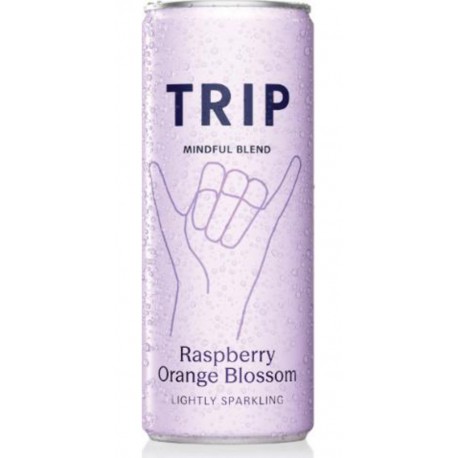 TRIP Boisson Pétillante Saveur Framboise et Fleur d'Oranger TRIP