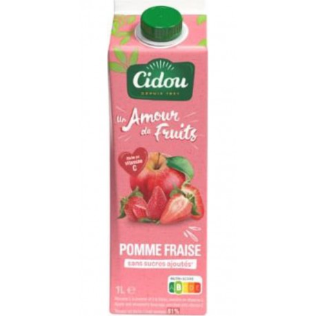 CIDOU Jus Pomme Fraise Sans Sucres Ajoutés CIDOU