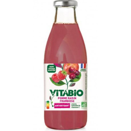 VITABIO Jus De Fruit Pomme Raisin Framboise Antioxydant Bio VITABIO
